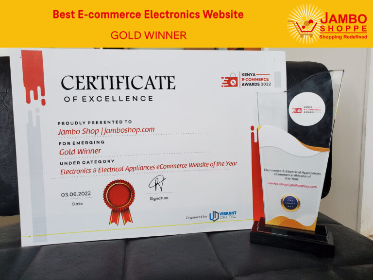 We won “Best E-commerce Electronics Website” in the Kenya E-commerce Awards 2022